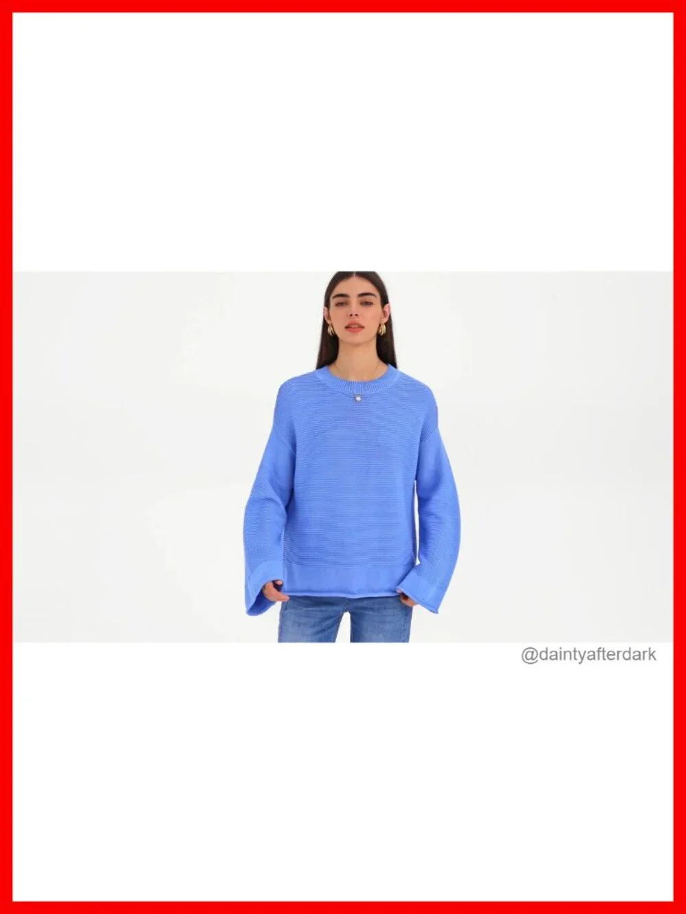 Oversized Chunky Ribbed Knit Sweater Women Crewneck Long Sleeve - Picture 6 of 6